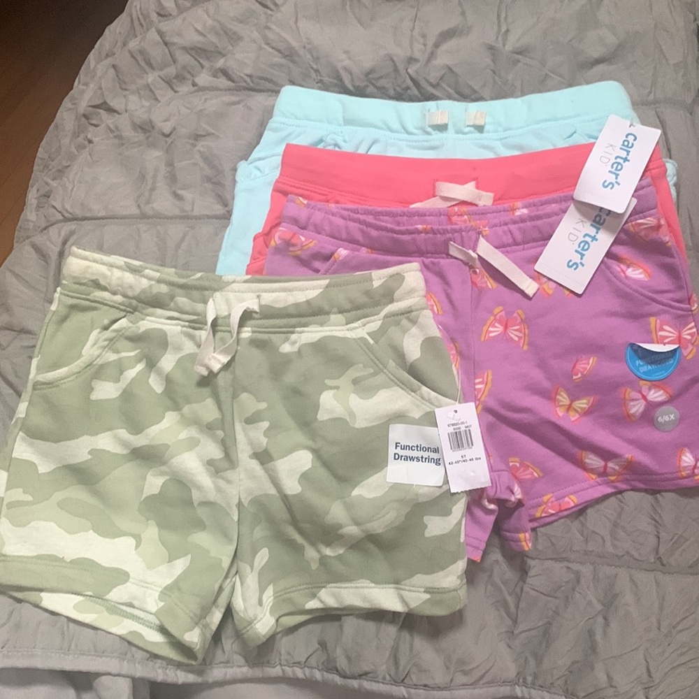Carters/old navy 4 (total) little girls shorts new